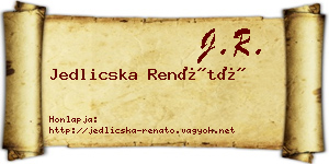 Jedlicska Renátó névjegykártya