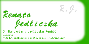 renato jedlicska business card